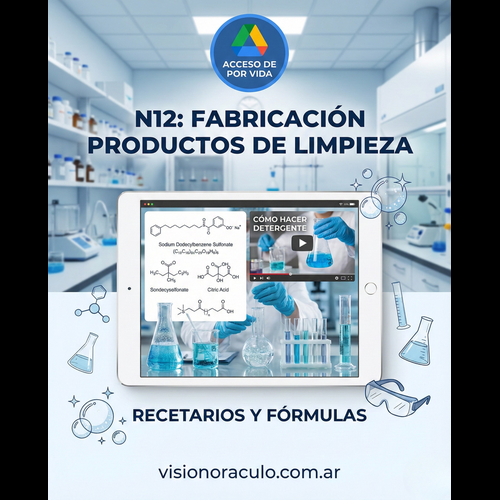 N12: CURSO COMPLETO DE FABRICACION PRODUCTOS QUIMICOS DE LIMPIEZA