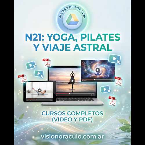 N21: REGISTROS AKÁSHICOS, YOGA, PILATES, VIAJES ASTRALES Y MEDITACION