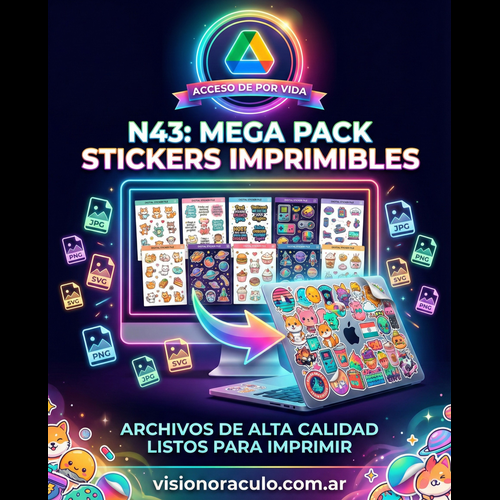 N43: STICKERS y CALCOMANÍAS IMPRIMIBLES