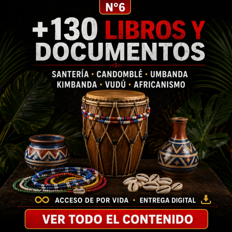 N6: + de 130 LIBROS Y DOCS DE SANTERIA, CANDOMBLE, UMBANDA, KIMBANDA Y VUDU