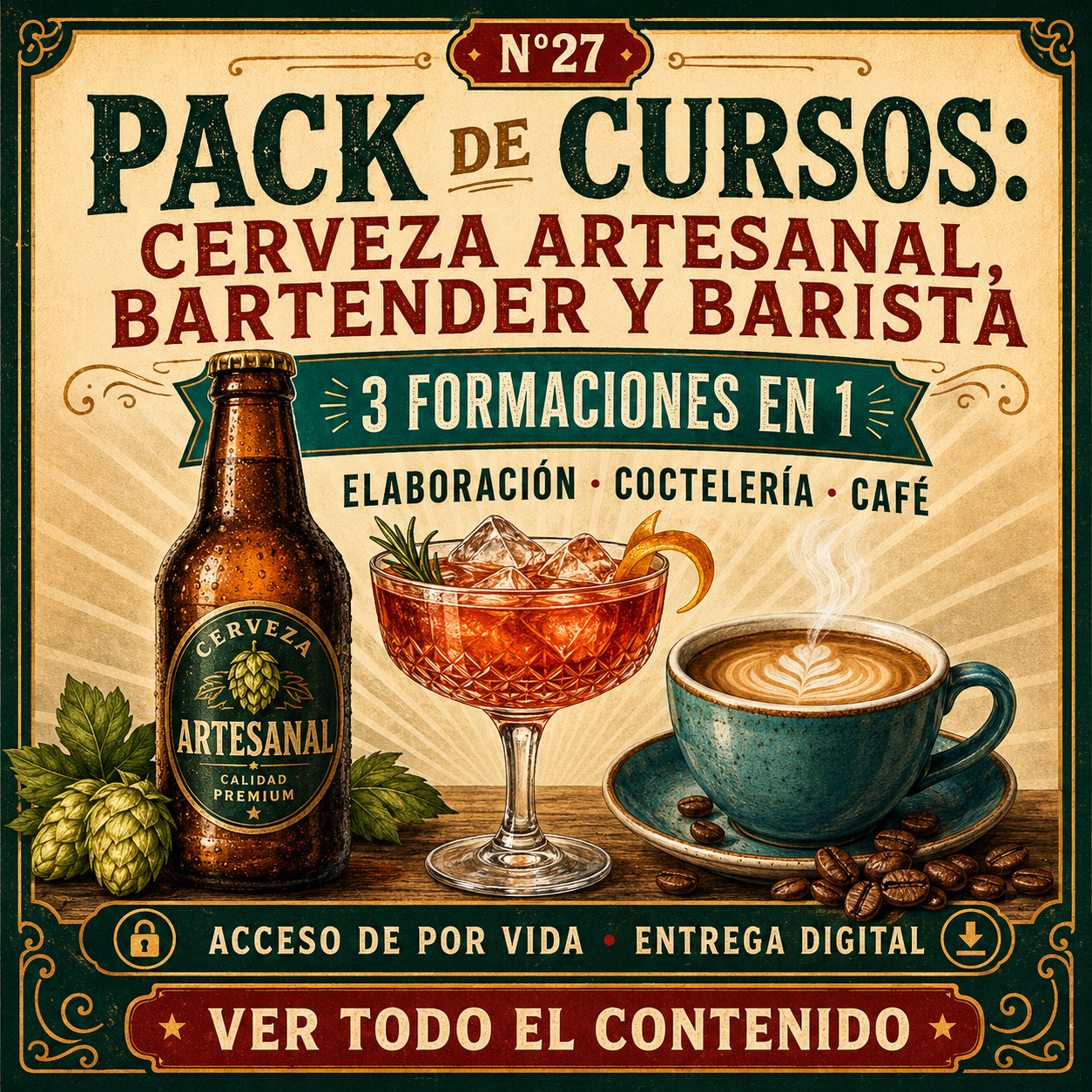 N27: FABRICACION DE CERVEZA ARTESANAL, BARMAN, BARTENDER Y BARISTA