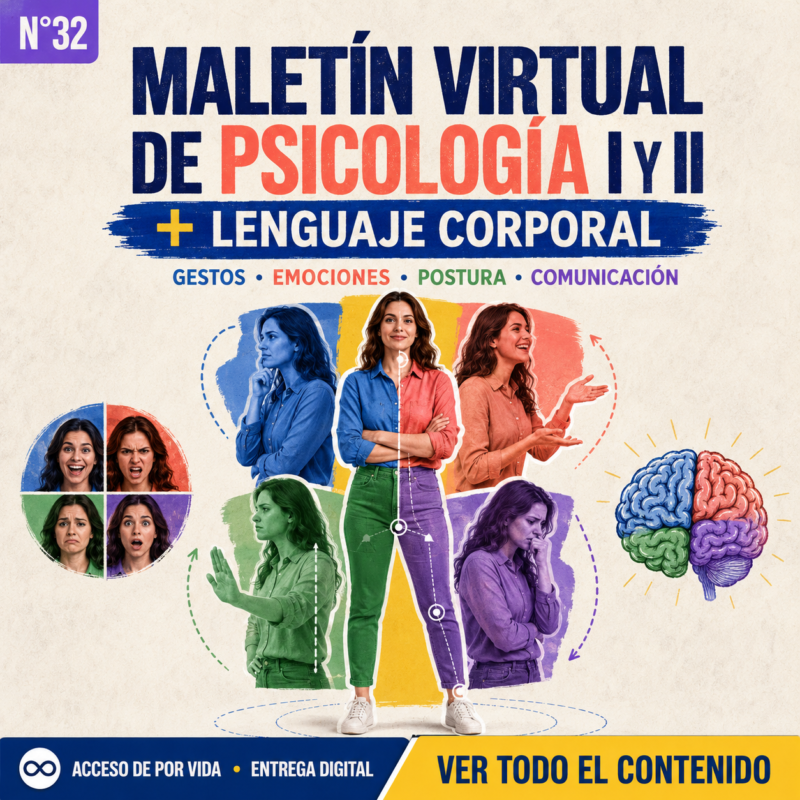 N32: MEGA PACK PSICOLOGIA I y II + LIBROS DE LENGUAJE CORPORAL