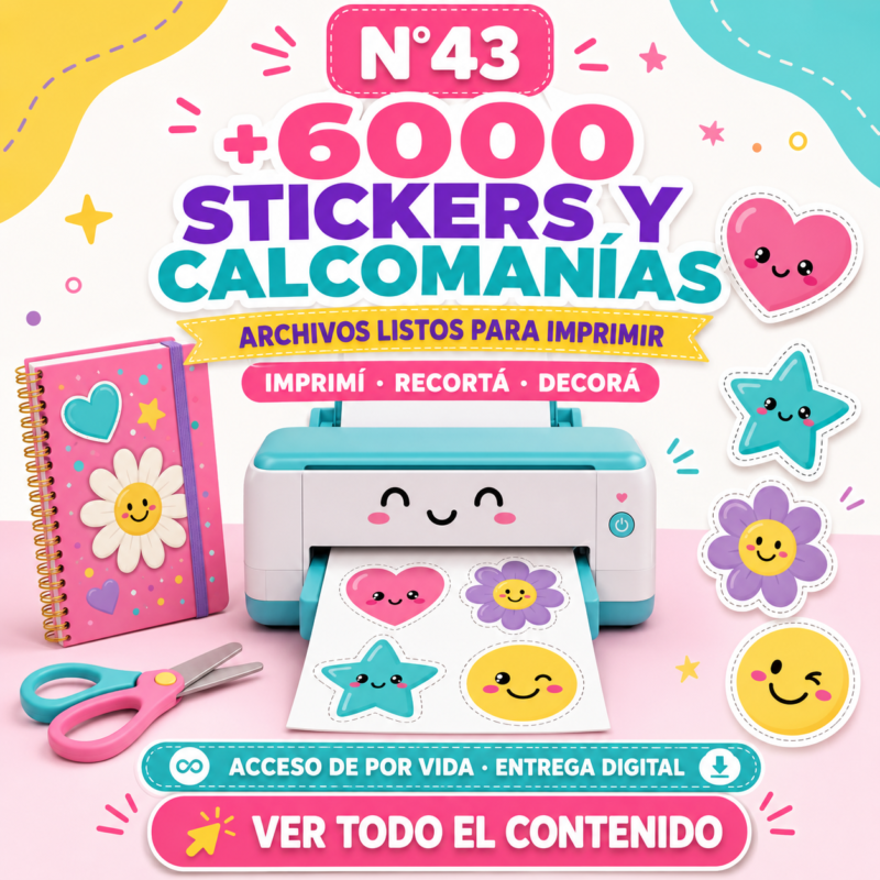 N43: STICKERS y CALCOMANÍAS IMPRIMIBLES